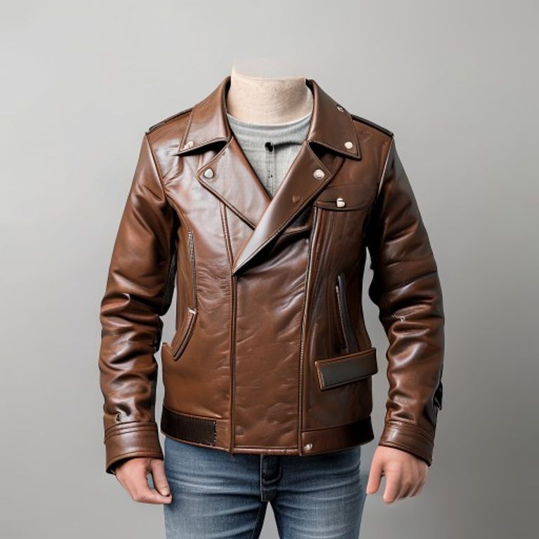 Cazadora de cuero auténtico talla M